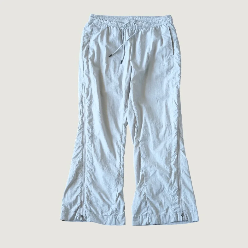 Nike Sportswear Trousers Gray Crinkled Nylon Water Repellent Pants Size L Sporty